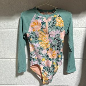 Cat & Jack girls size 4/5 long sleeve bathing suit- Never Worn!!